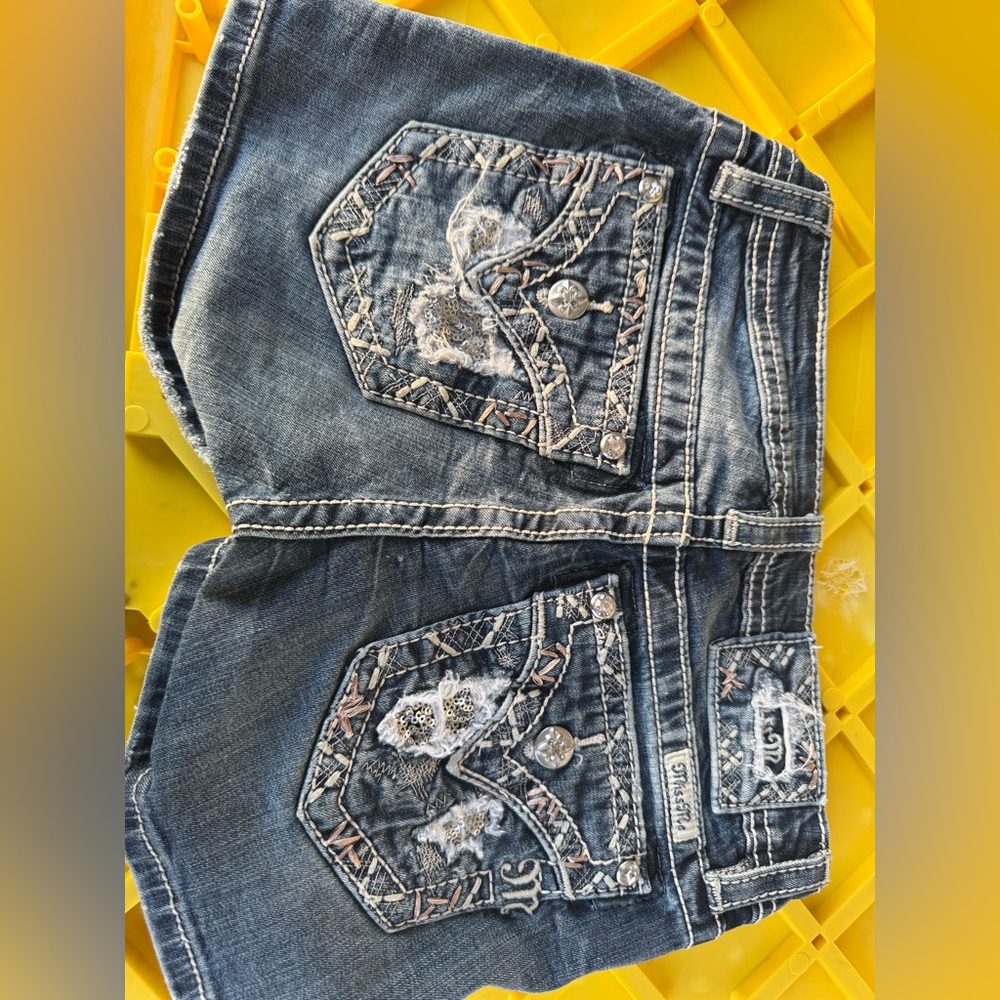 Miss Me Blue Denim Kids Shorts